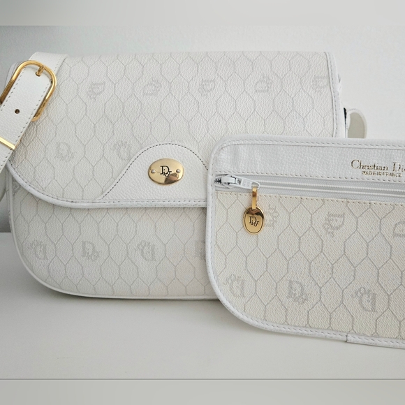 Dior Handbags - Authentic DIOR Set Honeycomb Versatile Shoulder Crossbody Pochette Wallet 2pc